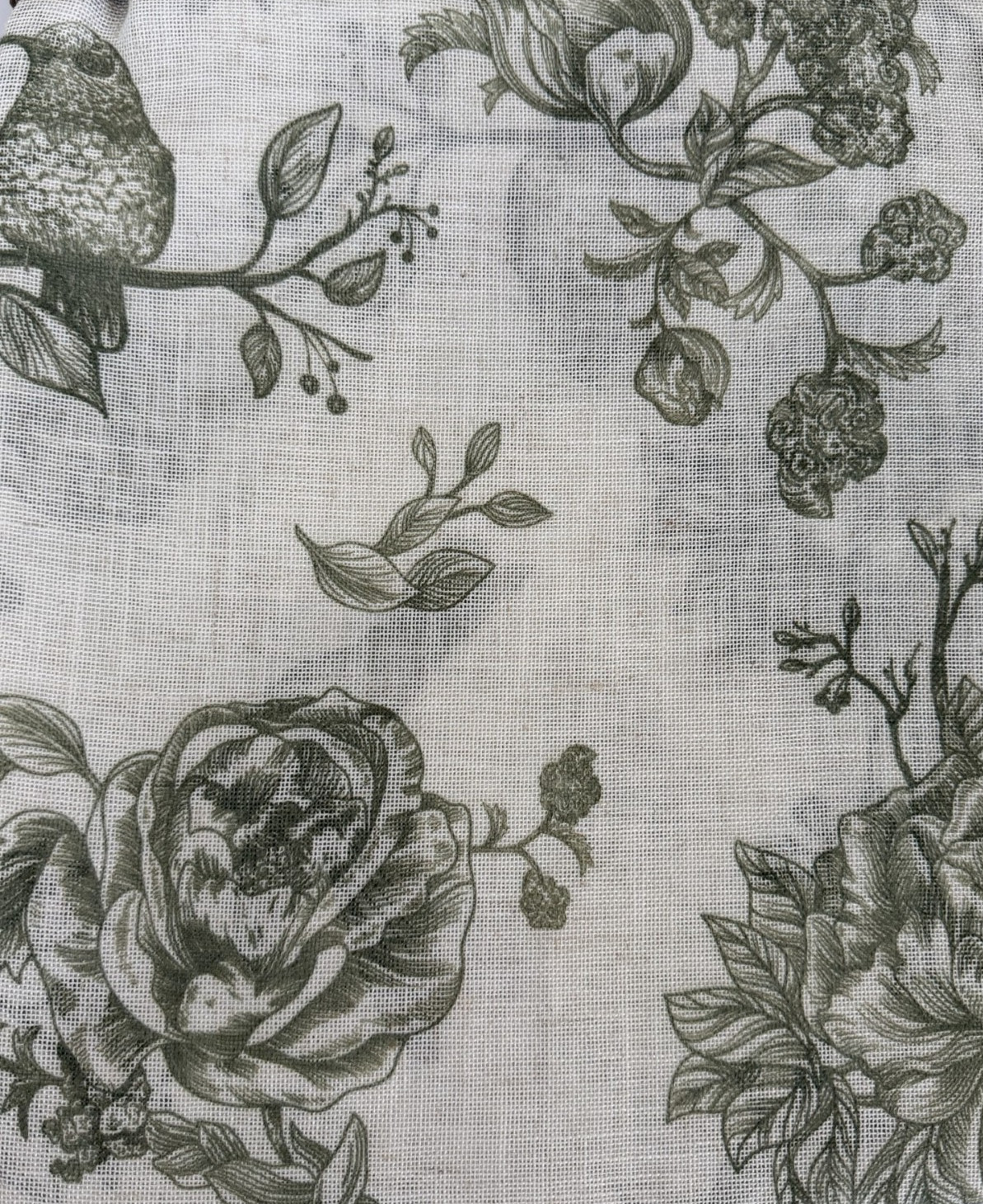 New Colordrift Hummingbird Toile Linen Blend Grommet Drapes 38″ x 84″ Set of 4