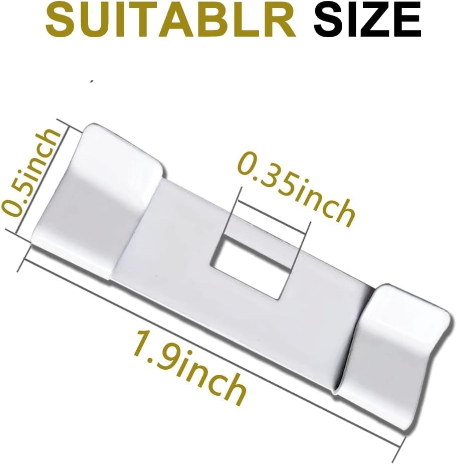 Vertical Blind Repair Vane Savers, 12PCS Metal One Size, White
