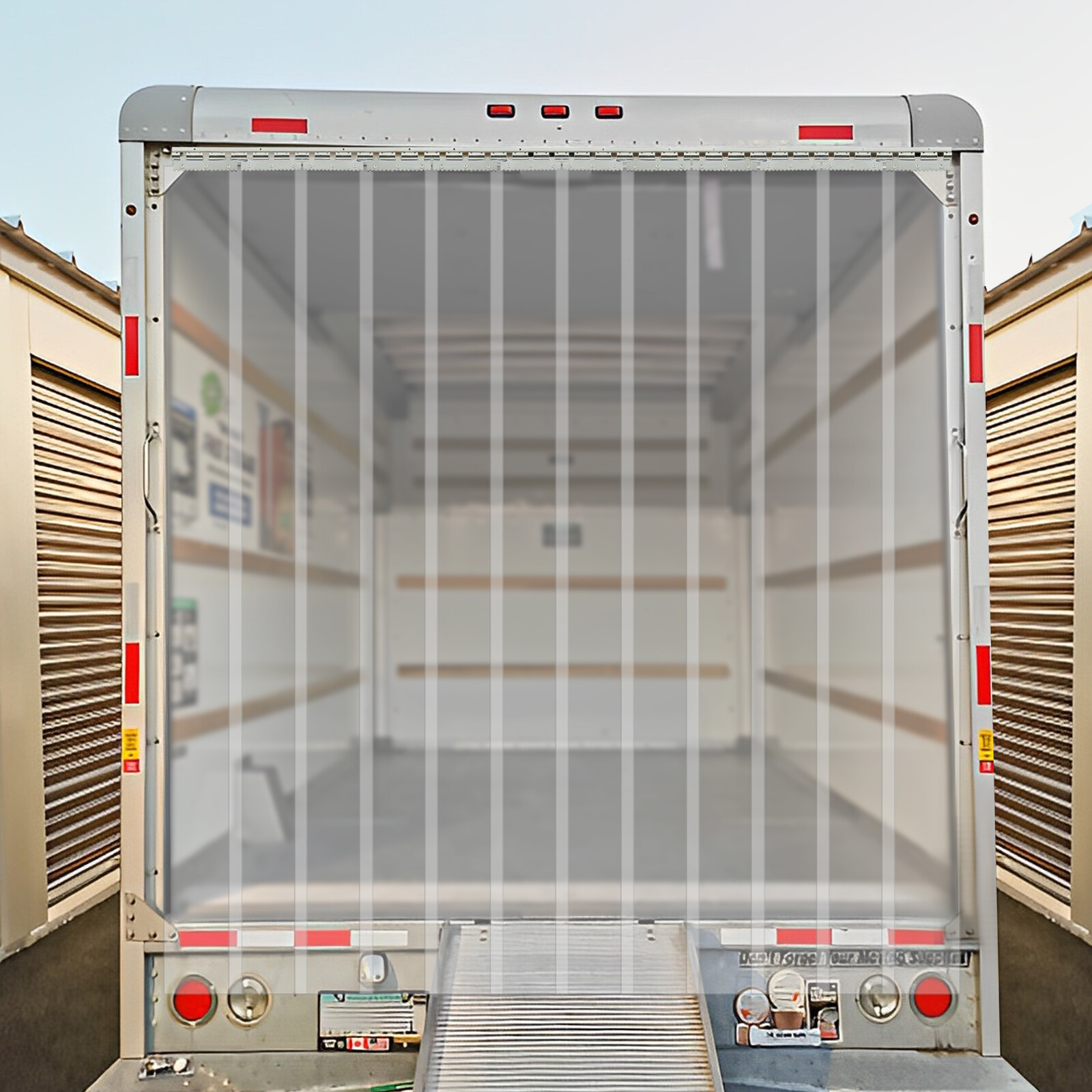 PVC Freezer Door Curtain Strip Door Curtain Kit for Warehouse Garage 1.8*2.1m