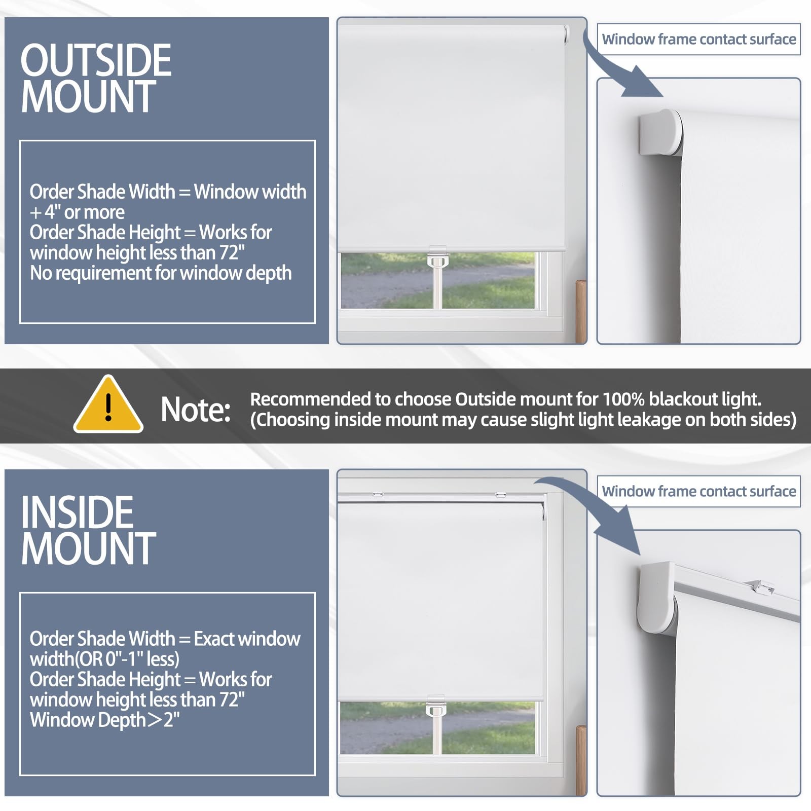Cordless Blackout Window Roller Shades, Pull Down Spring System Indoor Blinds…
