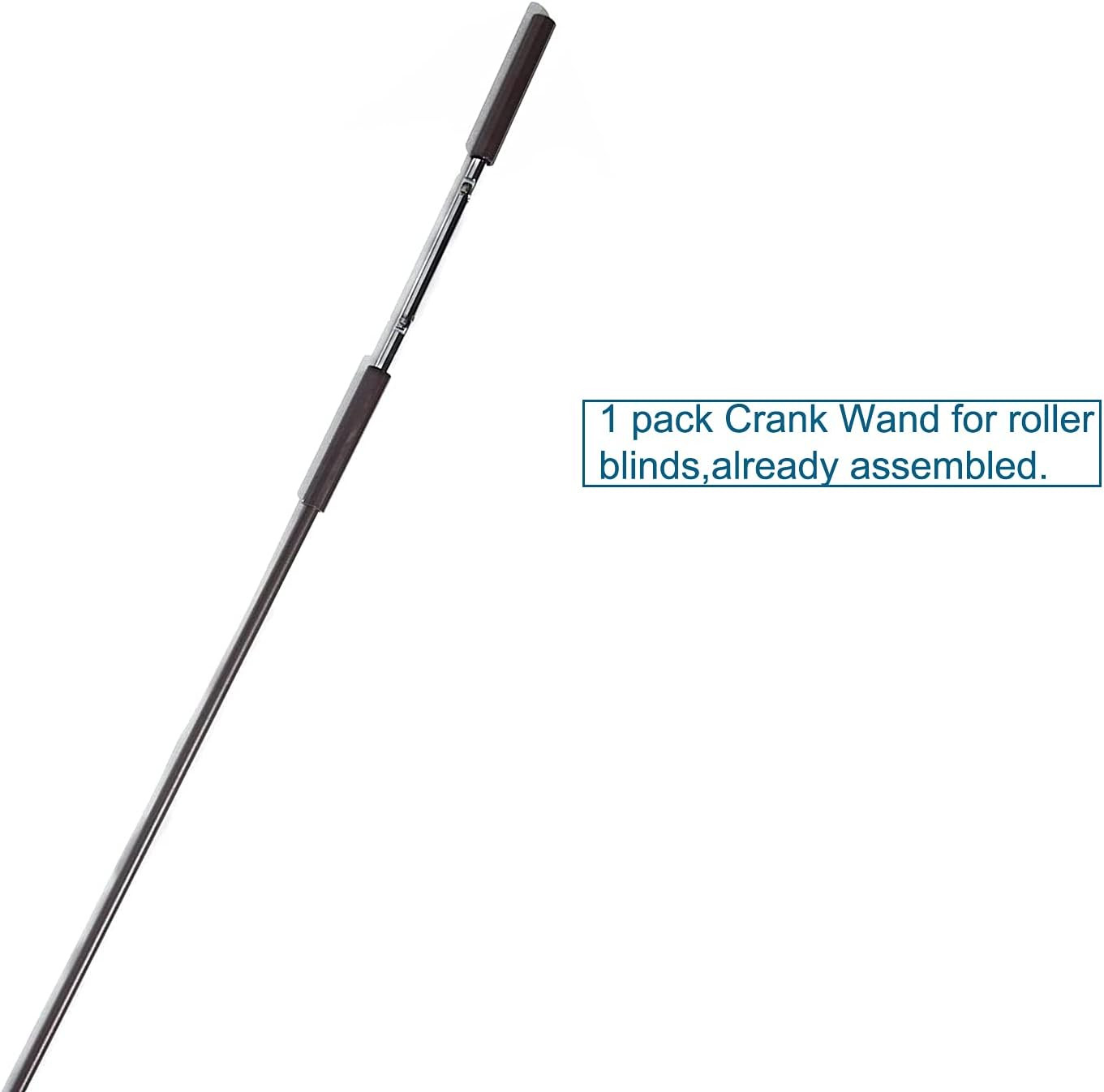 Universal Metal Crank Wand Replacement for Exterior Sun Shades, Brown