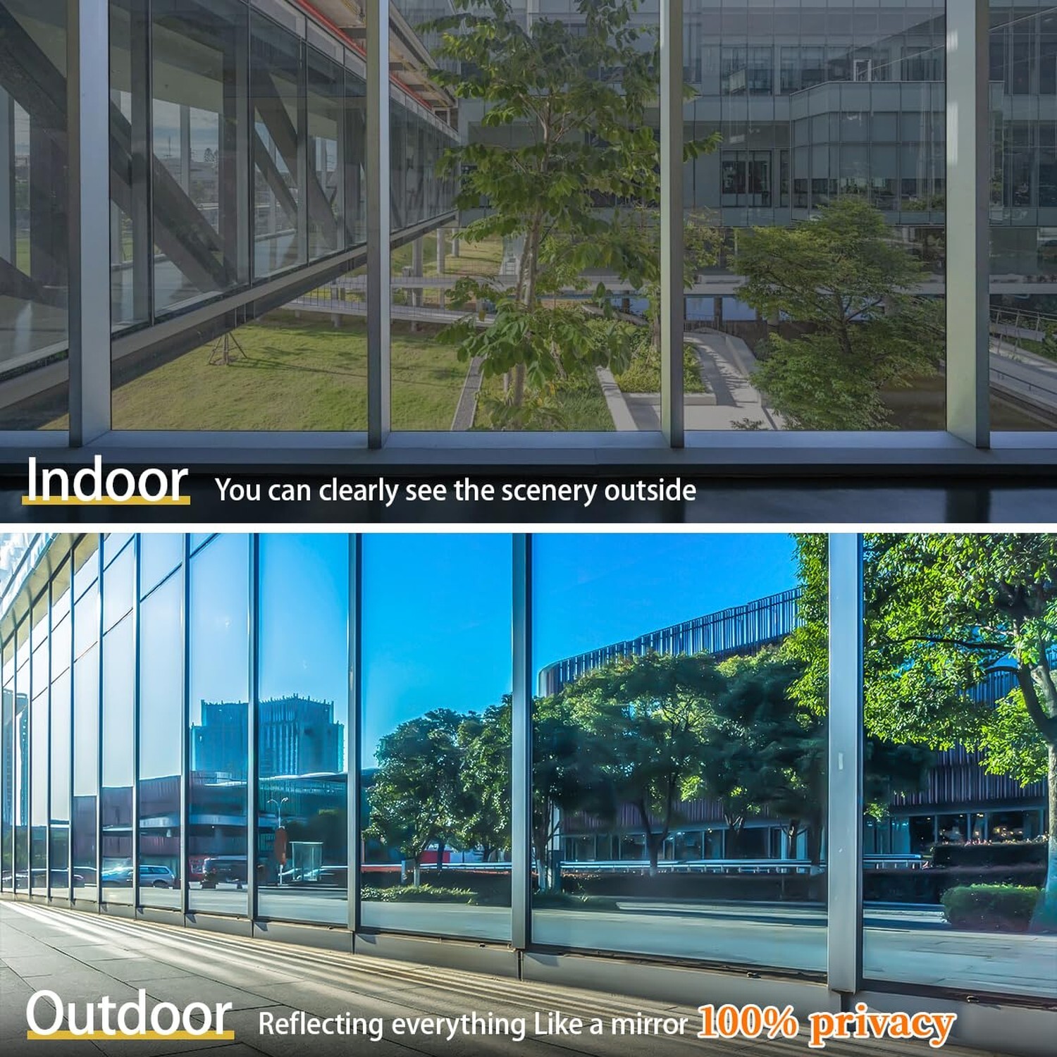 Bloss Window Privacy Film One Way Mirror Window Film,Reflective Windows Tint,…