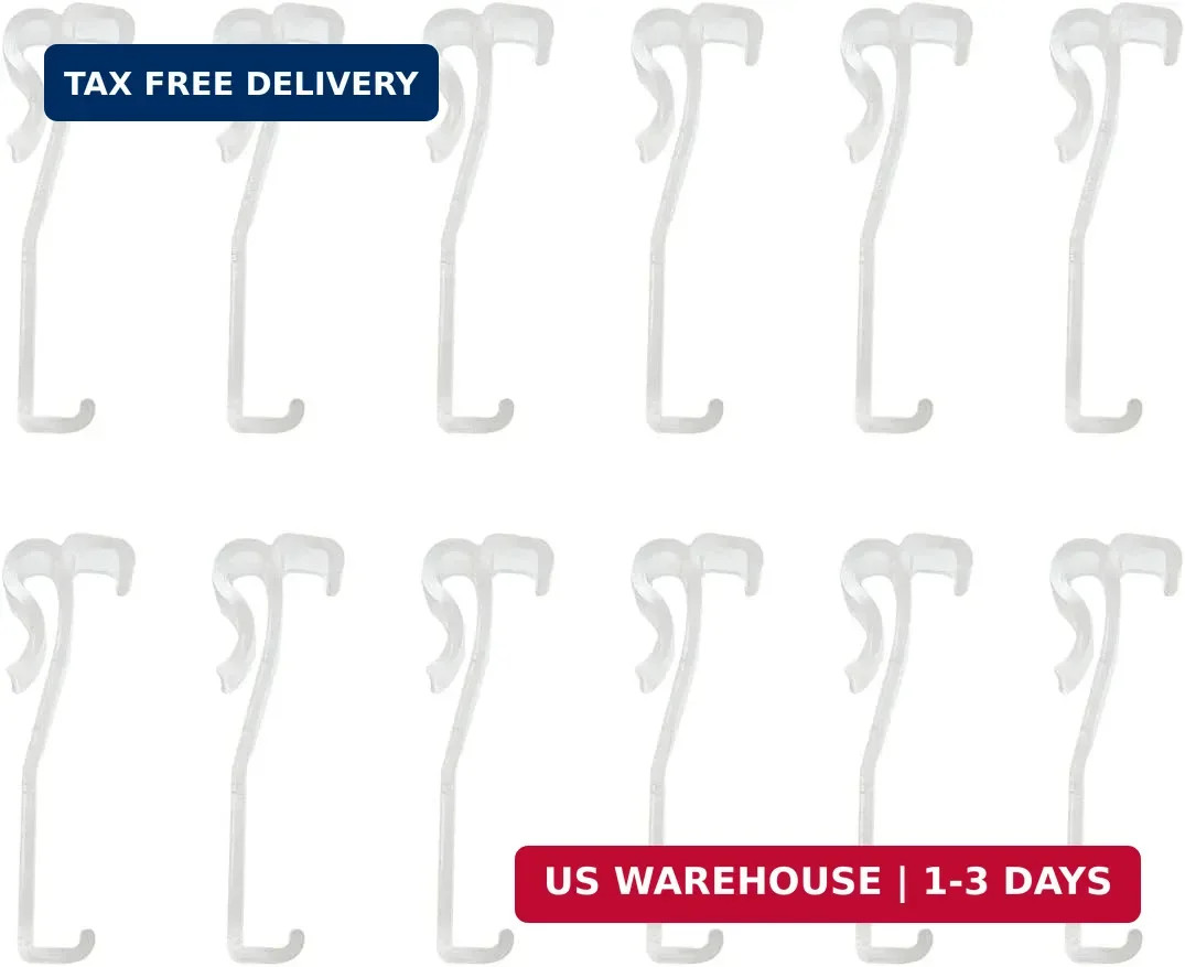 12 Pcs 2.5 Inch Valance Clips – Hidden Channel Clips for Blinds