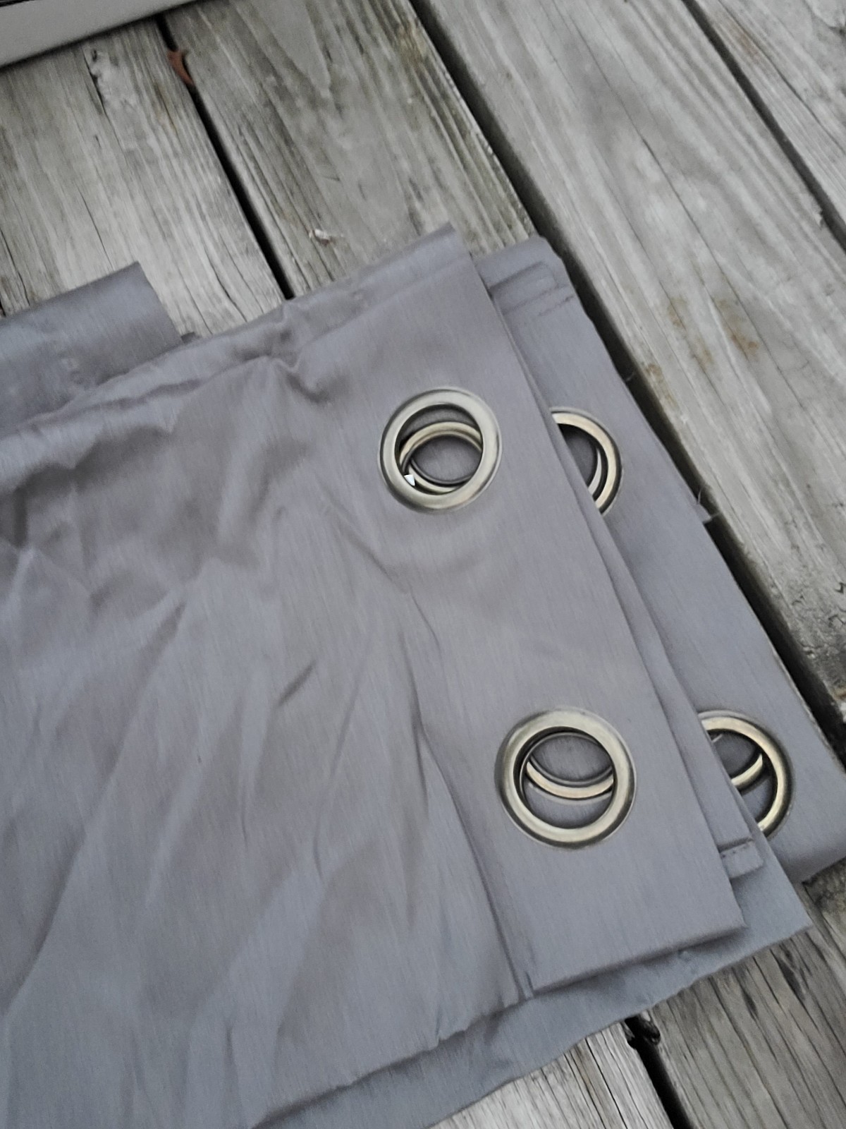Lot of 3 Mainstays Gray Curtain Panels 36×84 Grommet