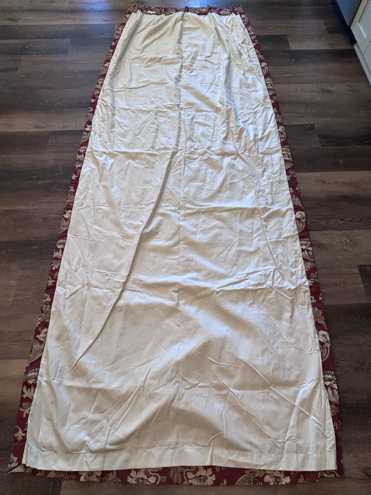 Set 4 Custom Interlined Flannel Extra Long Drapes Panels 118” Curtains Vintage