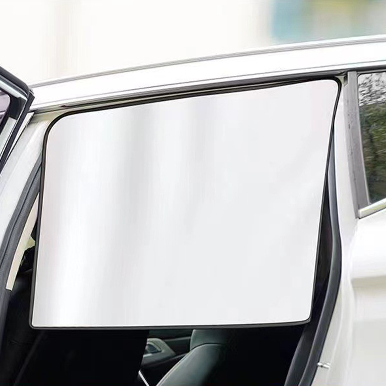 4x Magnetic Car Sunshade Cover Titanium Silver UV Protection Side Window Shade