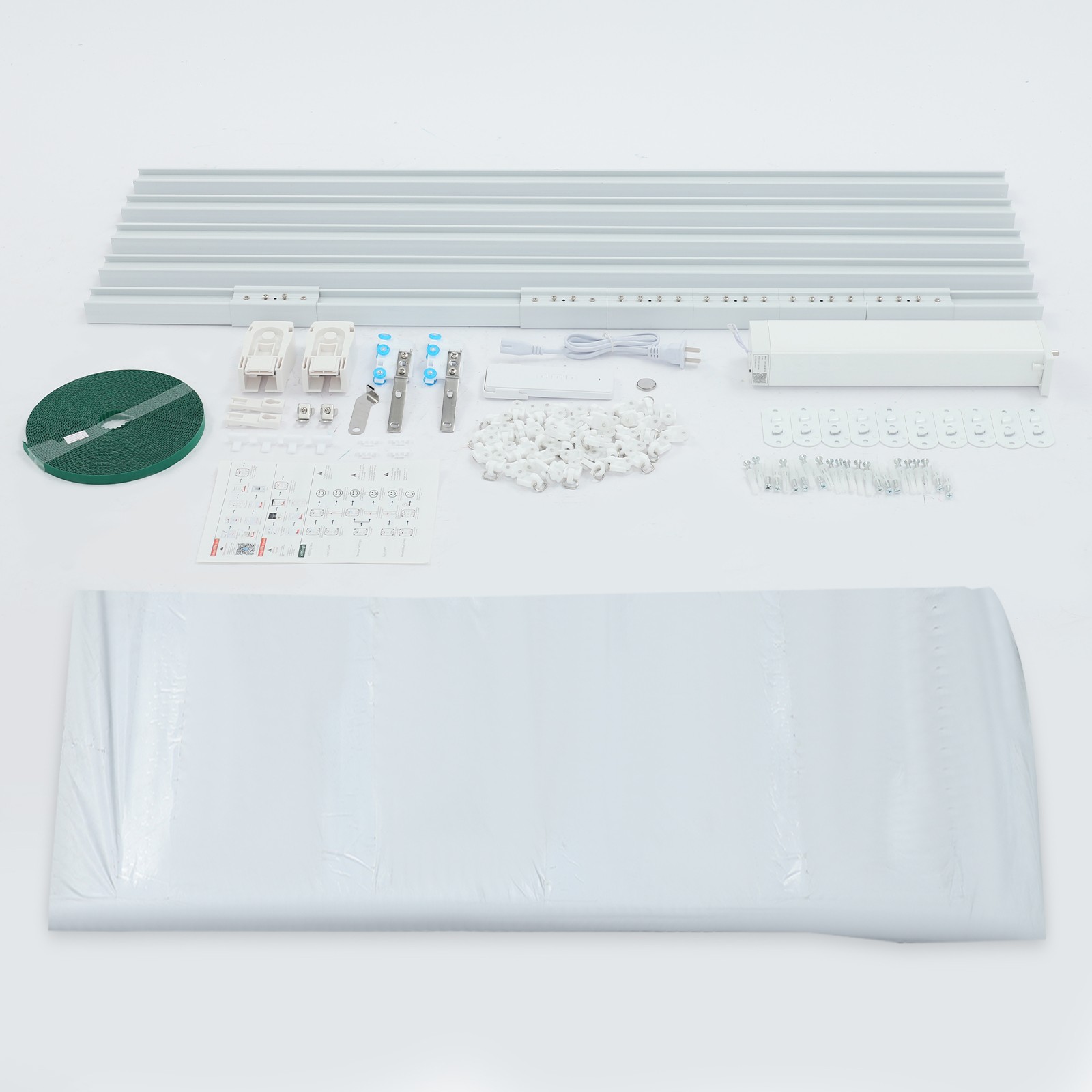 Electric Curtain Rail with Remote Control Aluminum Alloy Motorized Curtain Track