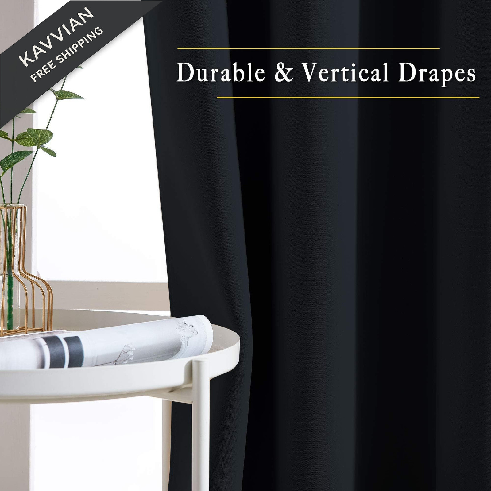 NICETOWN Black Out Curtains for Bedroom 84 52″W x 84″L (Pack of 2),