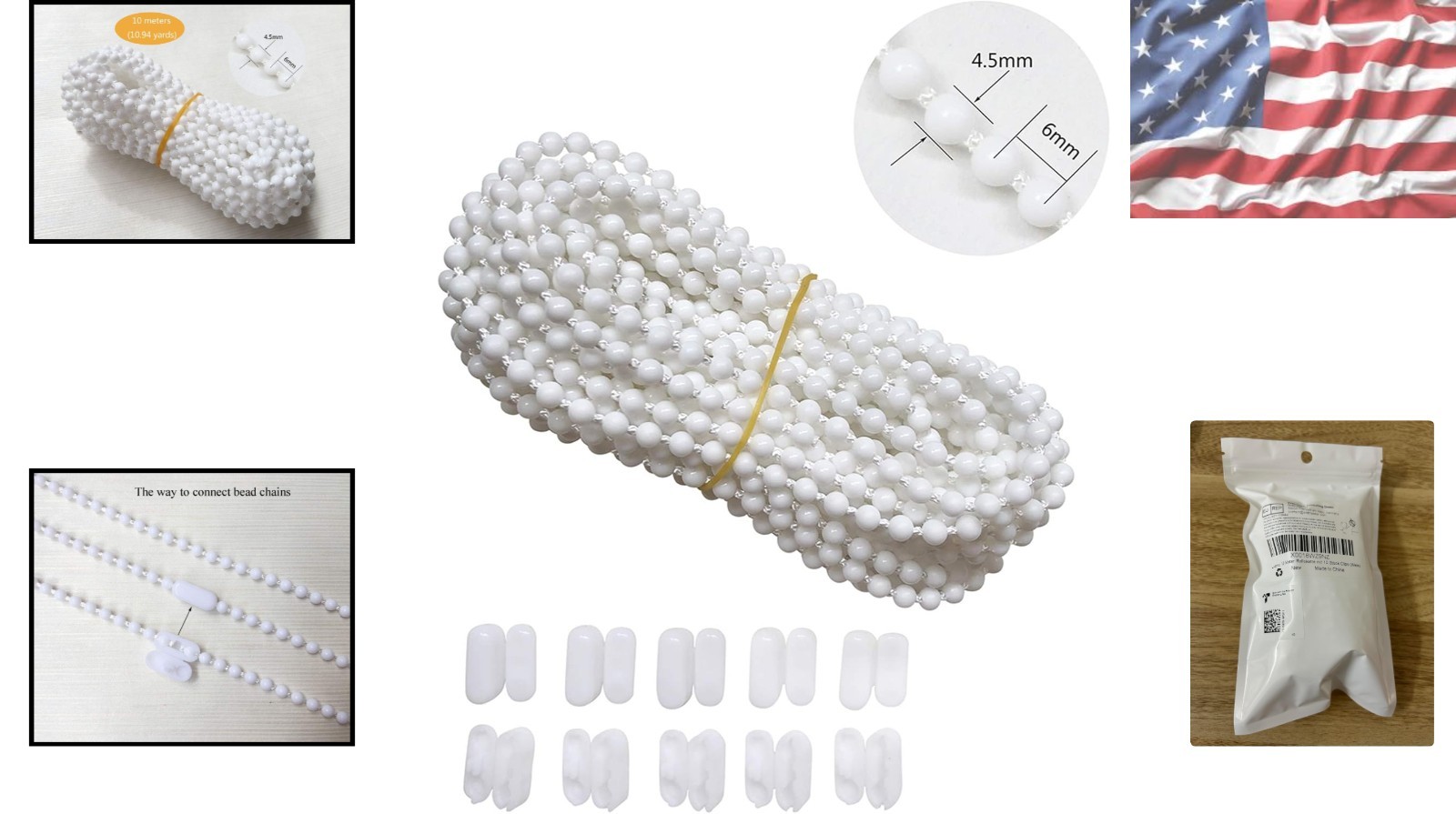All-in-One 10m Blind Cord Set with Connectors for Modern Window Treatments