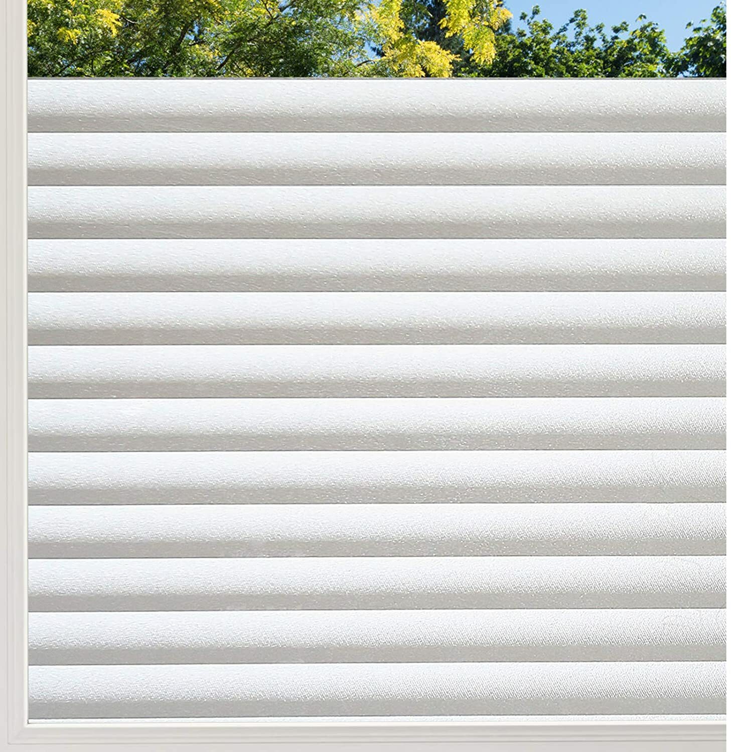 Louver No Glue Static Decorative Privacy Window Films for Glass 17.7″x78.7″