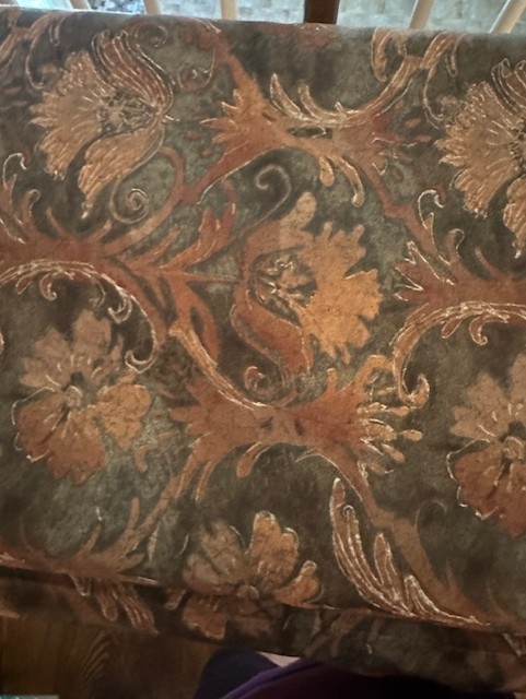Sage Green and Gold Fabric – 120 Wide – sold by the yard