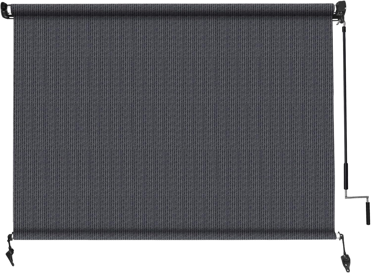 Cordless Outdoor Roller Shade 8′ x 6′ – 90% UV Protection, Blue Grey