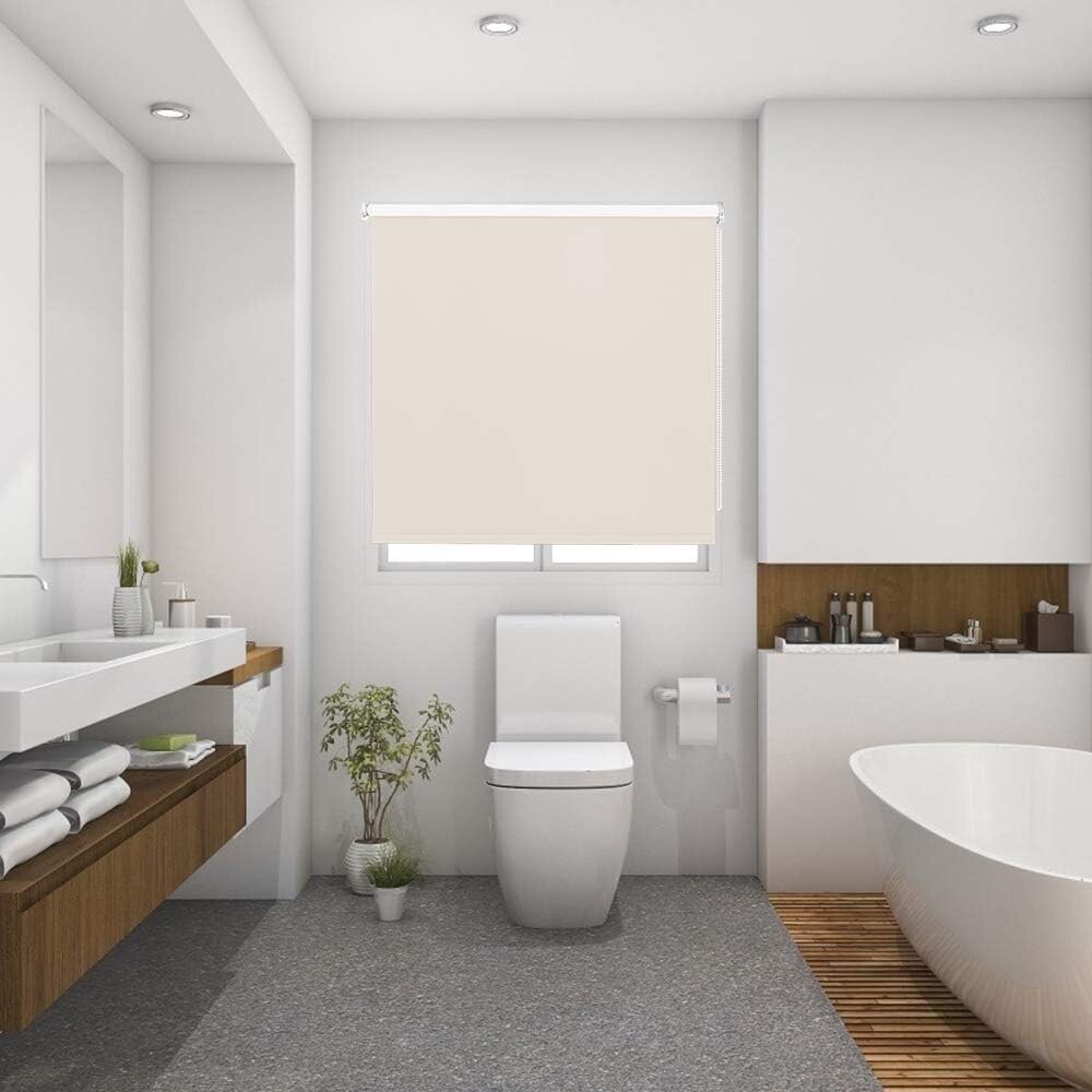 Blackout Roller Shades Window Blinds Room Darkening Curtain Waterproof Fabric