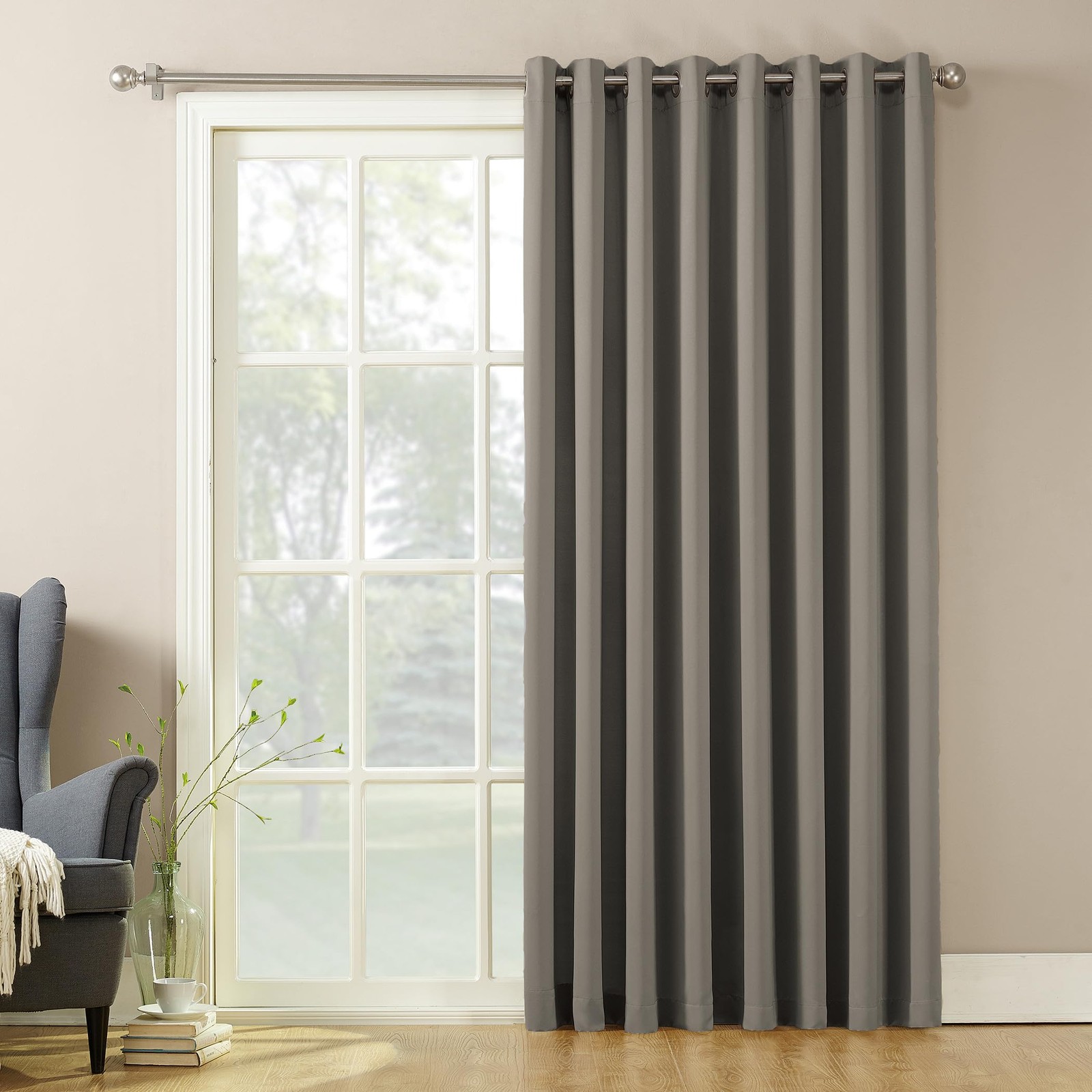 Barrow Energy Efficient Grommet Sliding Patio Door Curtain Panel 100 X 84 Gray
