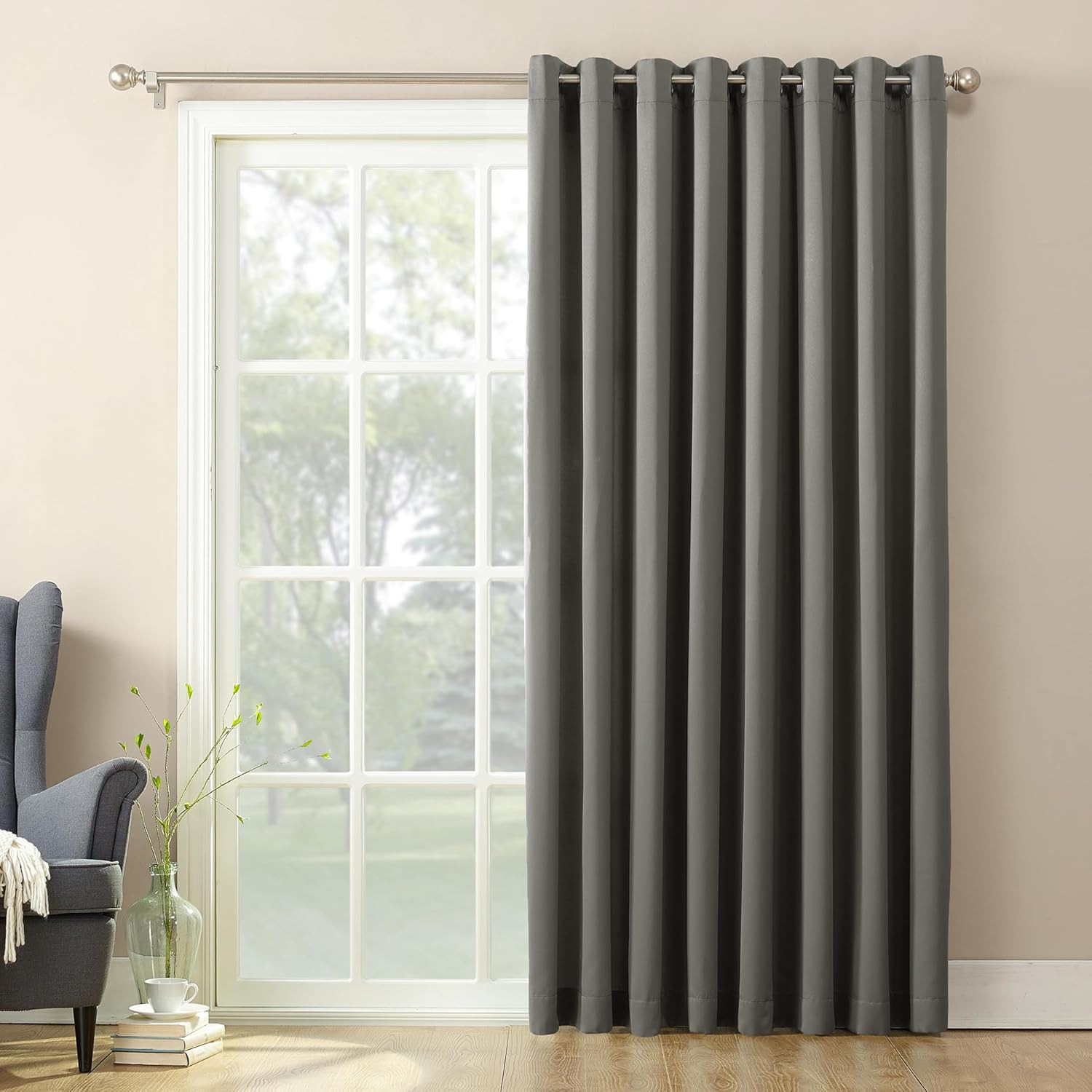 Barrow Energy Efficient Grommet Sliding Patio Door Curtain Panel 100 X 84 Gray