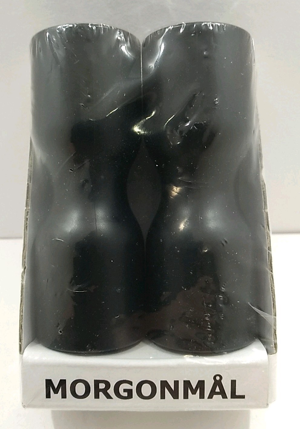 Ikea Morgonmal Curtain Rod Finials Black Screw On 3” x 1.25″ New Sealed