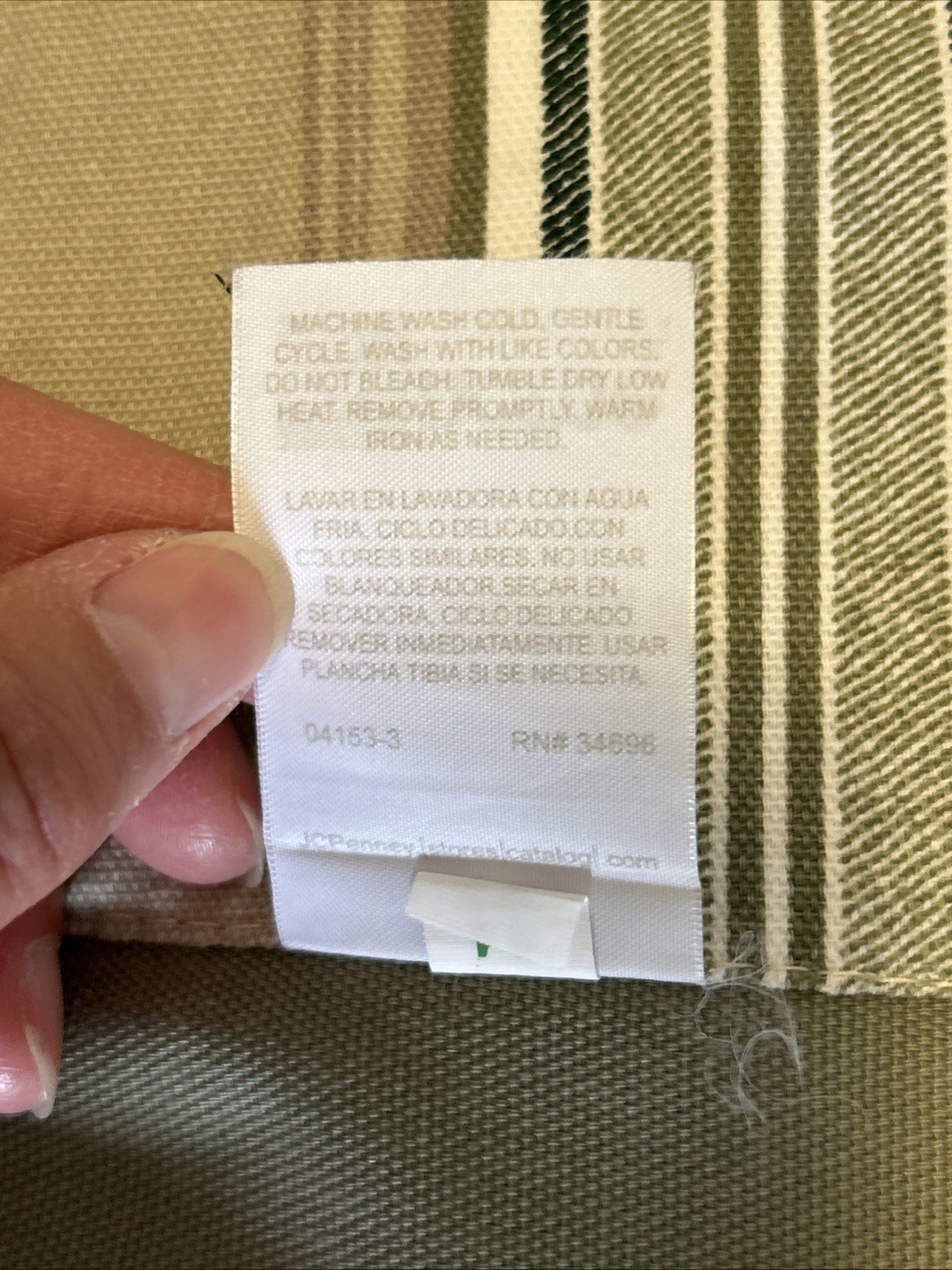 (3) JC Penney Home Collection Valences Beige/Green/Black/White 58 in