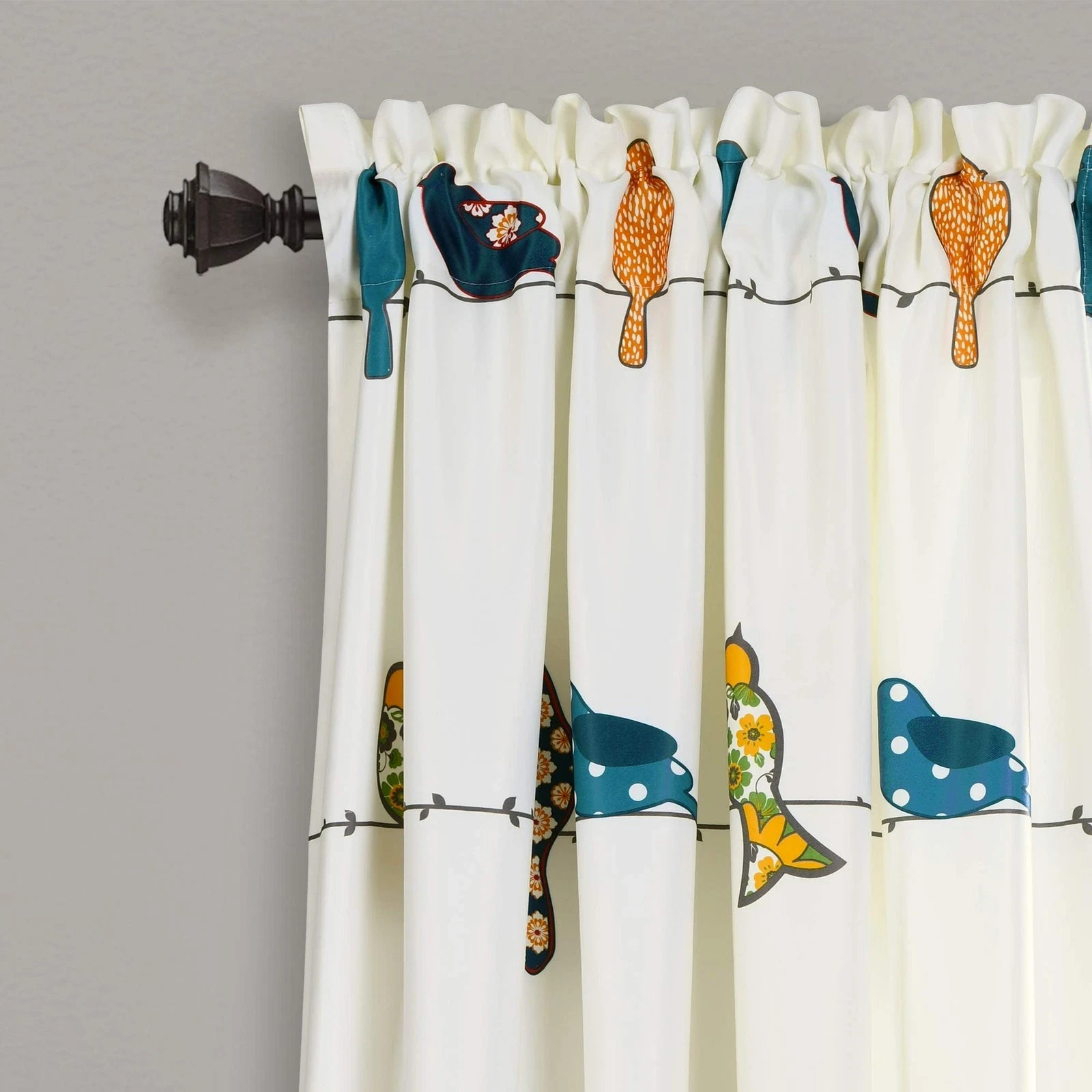 Rowley Birds Light Filtering Window Curtain Panels Pair 52 W X 84 L Multi Colo