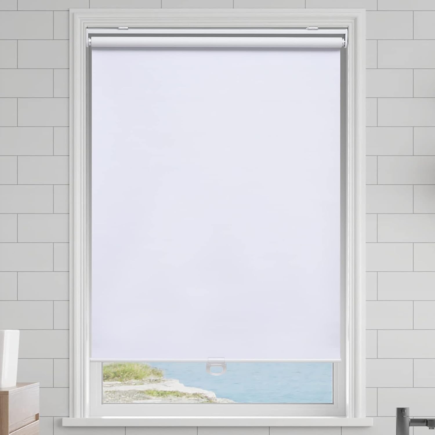 Cordless Blackout Roller Shades 23″ W x 72″ H – UV Protection & Insulation