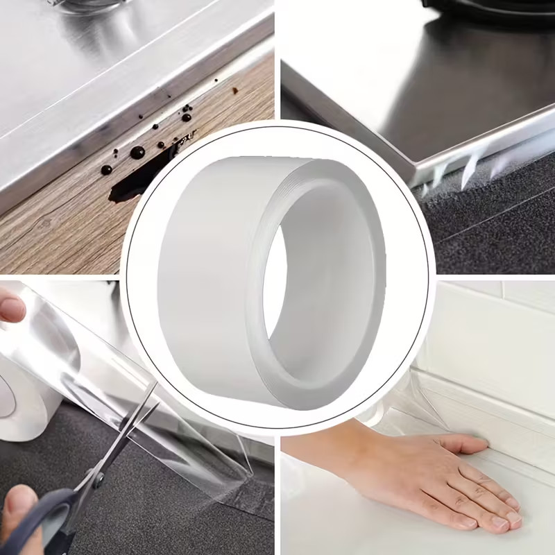 Clear Weather Sealing Tape for Doors Windows & Showers Transparent 2″ x 33ft US