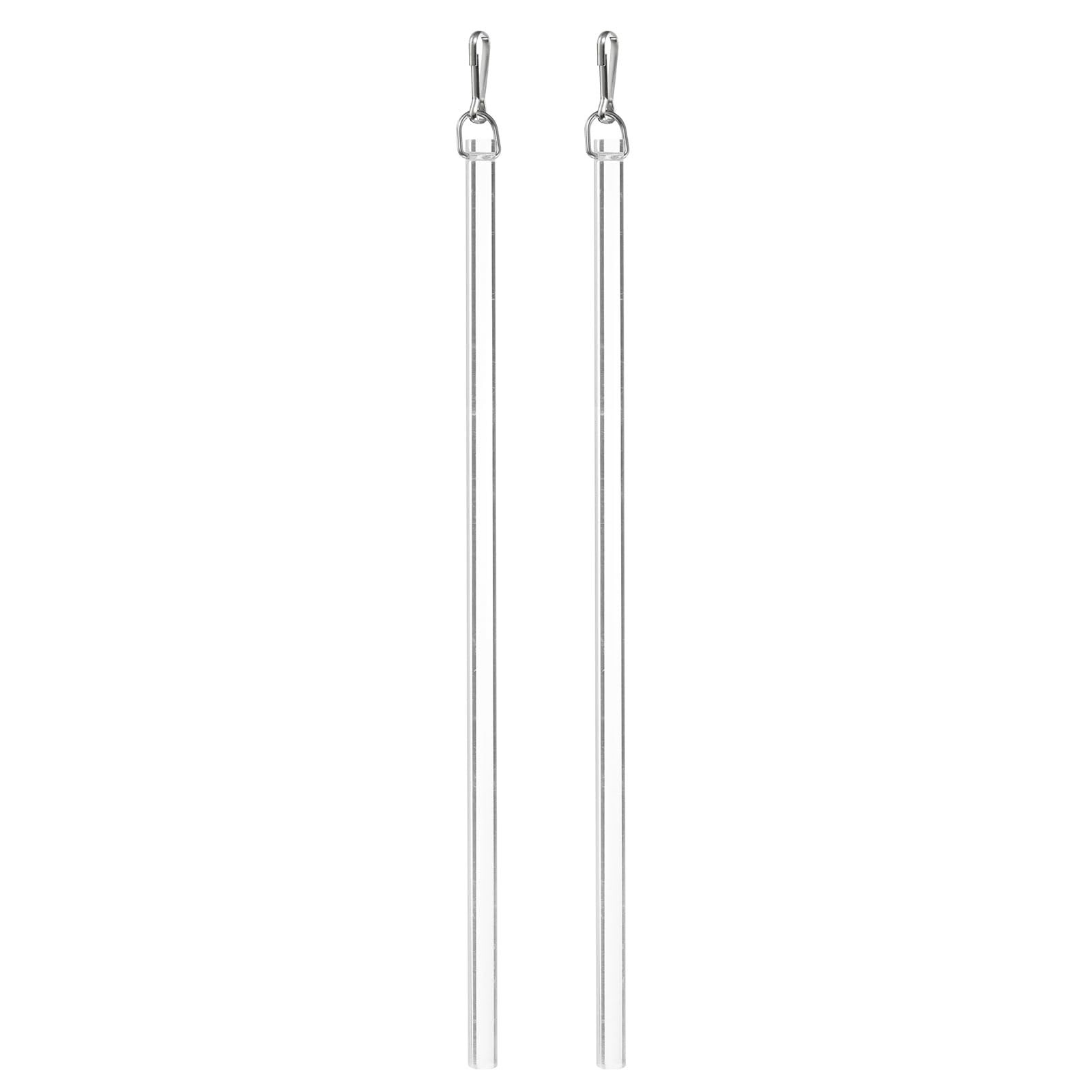 uxcell 2Pcs 12″Clear Curtain Pull Rod, Acrylic Blind Wand 12″, Clear