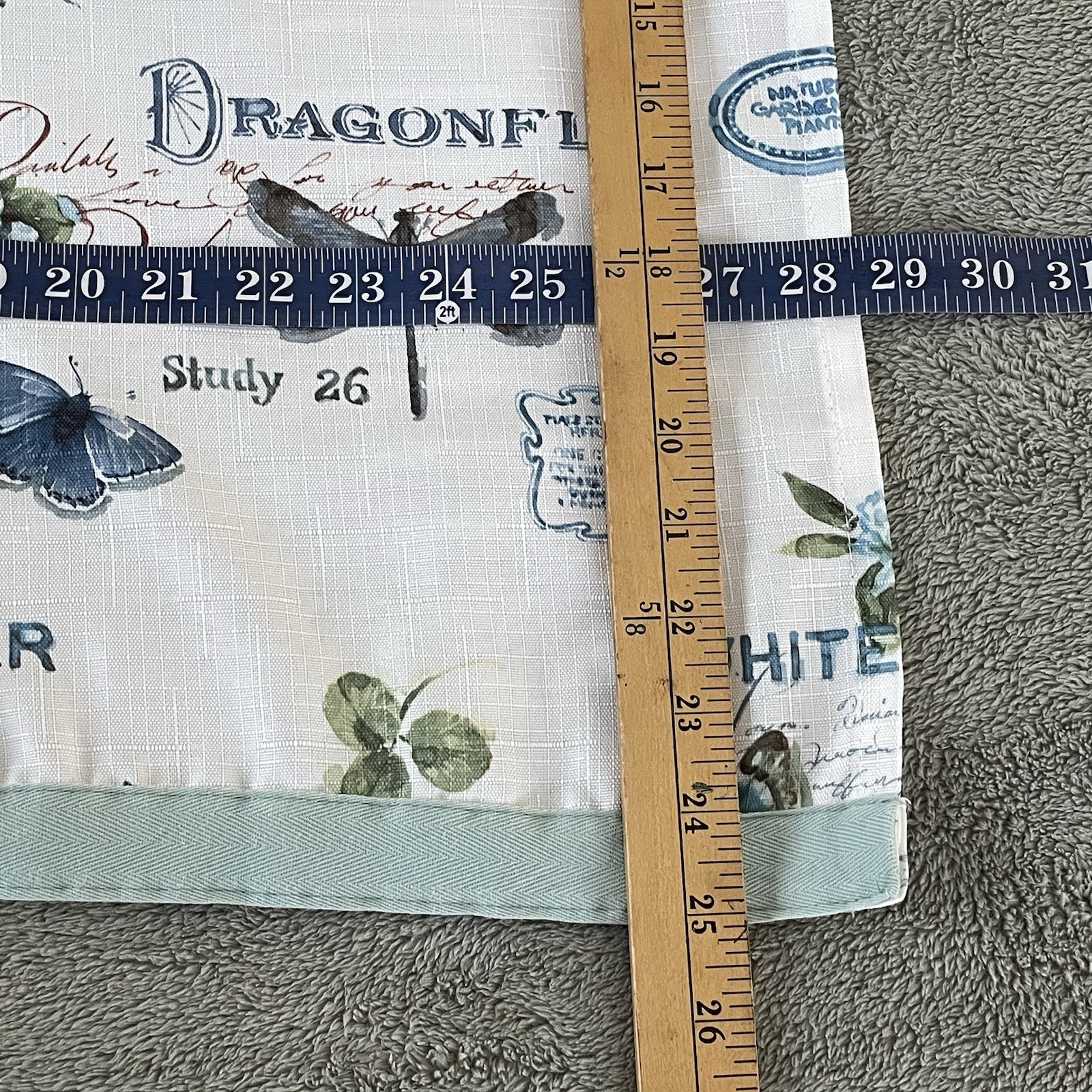 Limited Saturday Knight Dragonfly 4 pc Window Tier Pair Curtain 25 in x 28 in