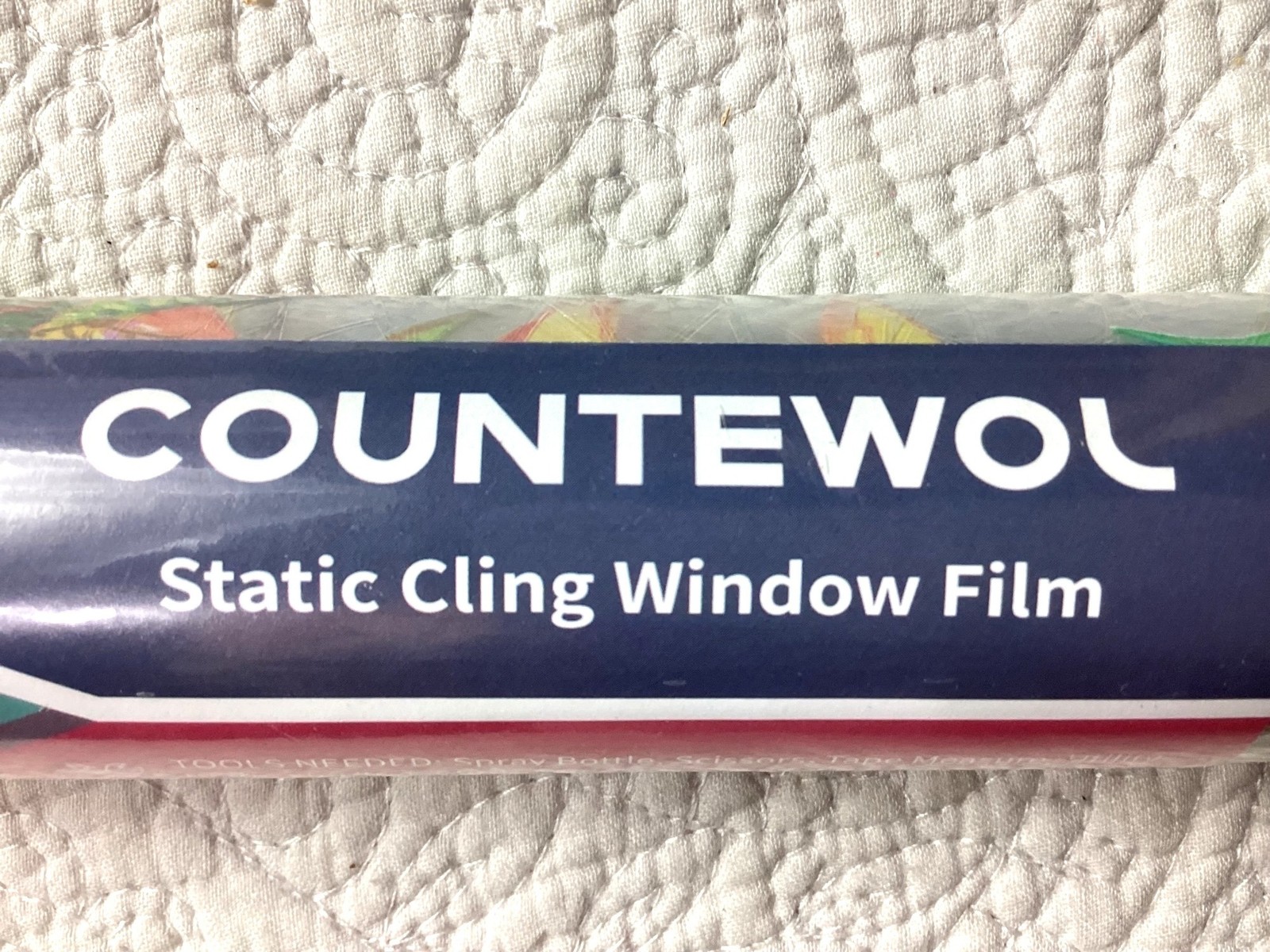 Countewol Static Cling Window Film Decorative Floral* 17.5”x 8 Feet Roll*NEW