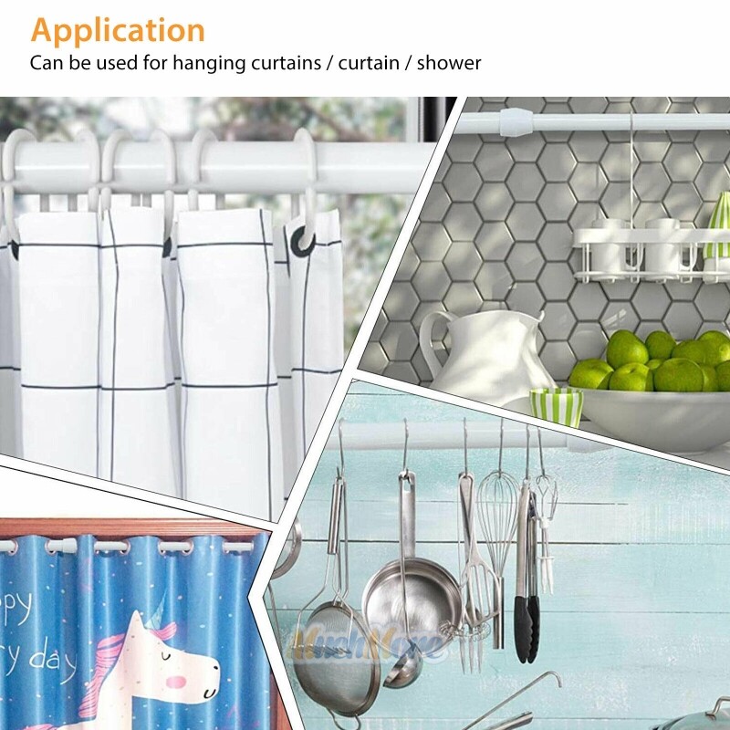 2/4/6Pack Curtain Tension Rods | 23 to 43 inches(Approx.) Spring Curtain Rod Set
