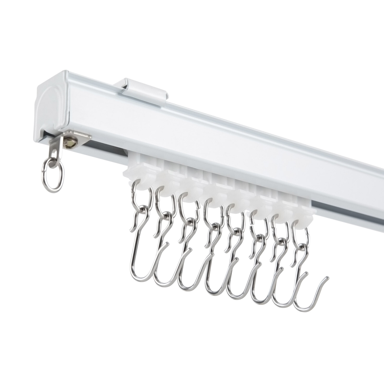 6ft-9ft Bendable Curtain Ceiling Rail Track with Hooks Curtain Rail System