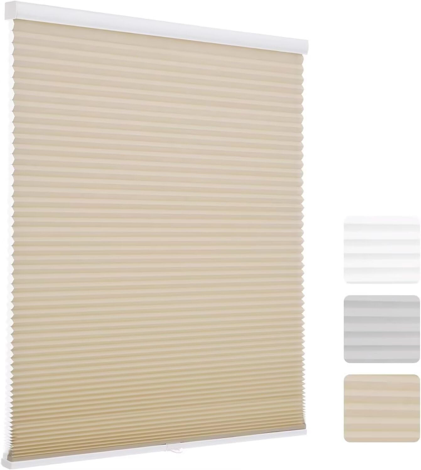 MYshade 1.5-Inch Cellular Cordless Light Filtering Shades, Honeycomb Window Blin