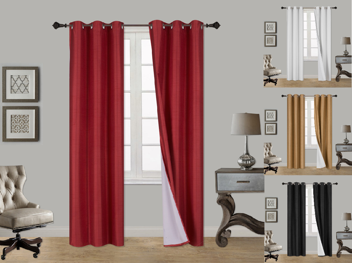 2 SOLID PLAIN PANELS FOAM THERMAL LINED BLACKOUT LIMIT TIME OFFER CLOSEOUT (SSS)