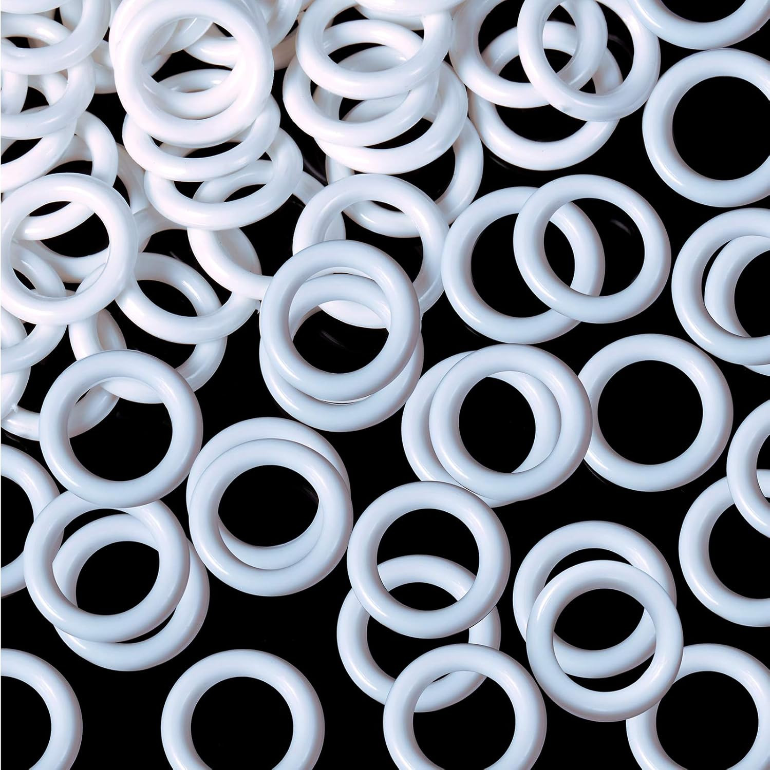 Boao 100 Pieces Roman Blind Curtain Rings, O-Rings Plastic Rings for Roman Shade