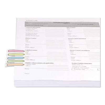 Universal 0.5 in. x 1.75 in., Assorted (Blue, Green, Orange, Pink, Yellow)
