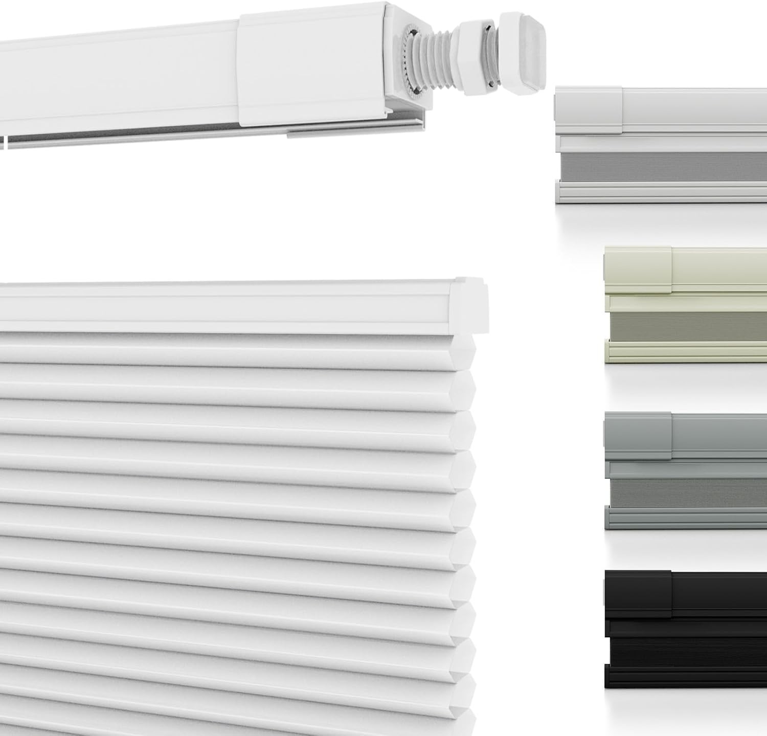 Light Filtering Honeycomb No Drill Top Down Bottom Up Cordless Cellular Shades