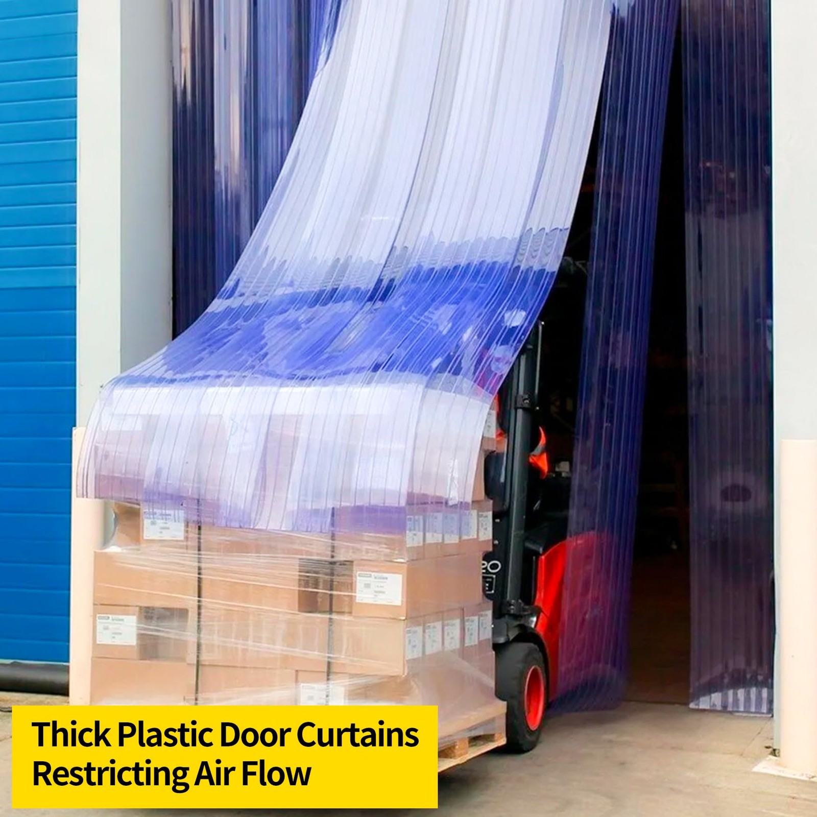 Commercial Freezer Curtain Replacement 8 Inch x 8 Ft PVC Clear Vinyl Strip