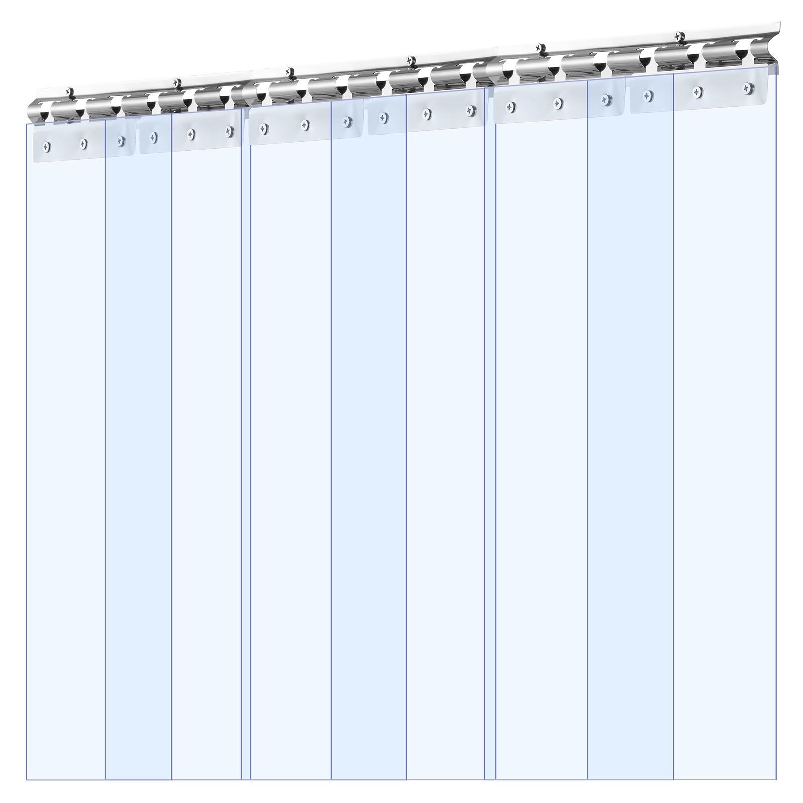 PVC Door Strip Curtain 80″ H x 36″ W, 6 pcs, 0.08″ thick, Waterproof & Cuttable