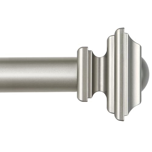 Curtain Rod 32 to 58 Inches (2.6-4.8ft), 1 Inch 32-58″ Antique Silver