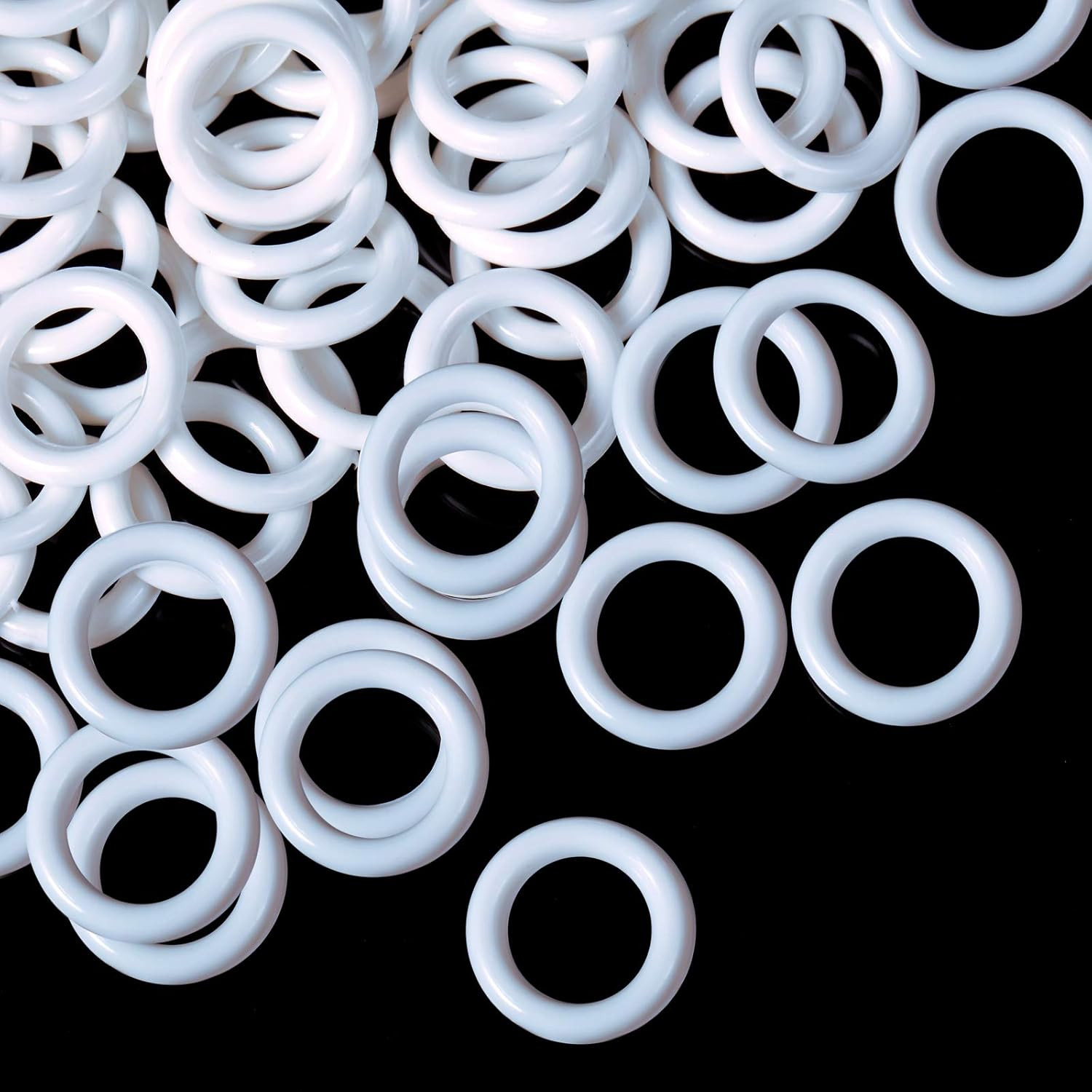 Boao 100 Pieces Roman Blind Curtain Rings, O-Rings Plastic Rings for Roman Shade