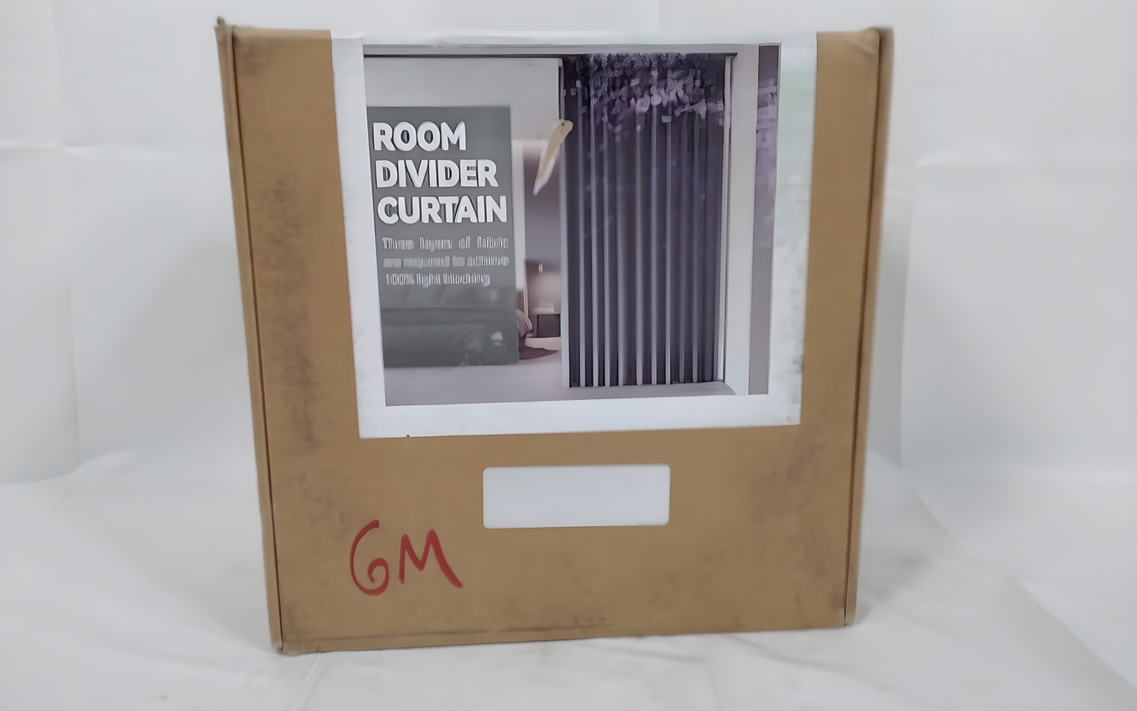 Jilron Room Divider Curtain Grey 106W x 84L Blackout Ceiling Track Kit with