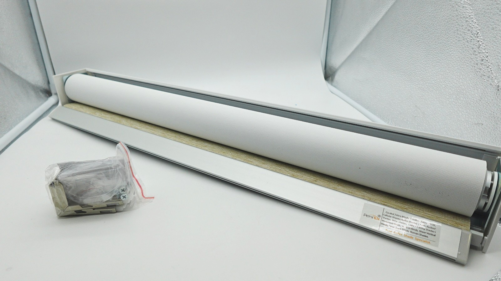 Persilux 27 in x 72 in Khaki Free Stop Cordless Black Out Roller Blind Shade