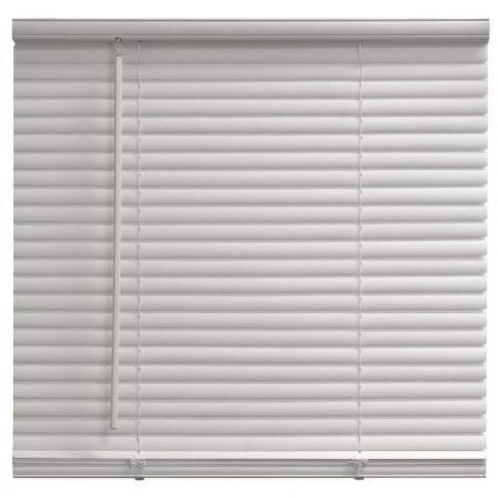 Cordless Vinyl Light Filtering Mini Blinds Window Shades White 23 Inch Width by