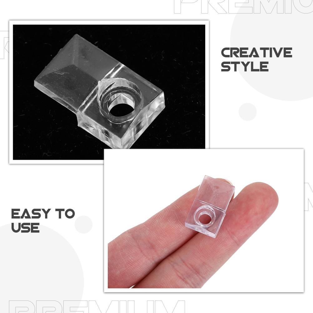 30 Sets Glass Plastic Retaining Clip Bathroom Mirror Frame Mounting