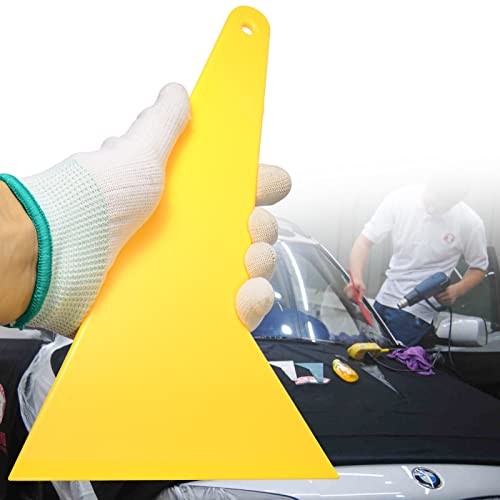 Car Window Film Scraper, Long Handle Plastic Squeegee for Vehicle 6-inch