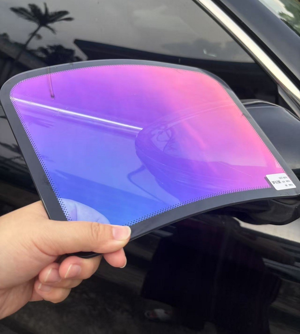 50CM*3M Chameleon Purple Blue to Red Car Side Window Tint Solar Film 65%VLT