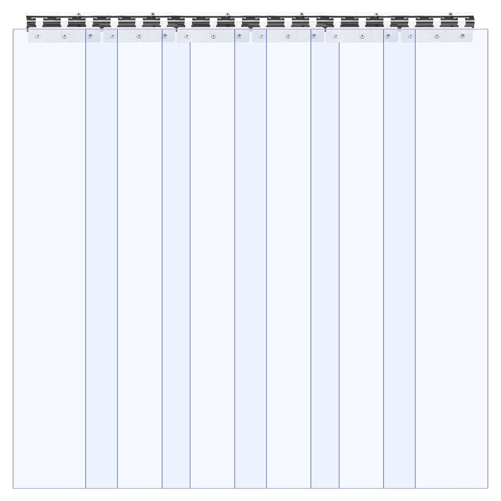 PVC Door Strip Curtain 80″ H x 36″ W, 6 pcs, 0.08″ thick, Waterproof & Cuttable