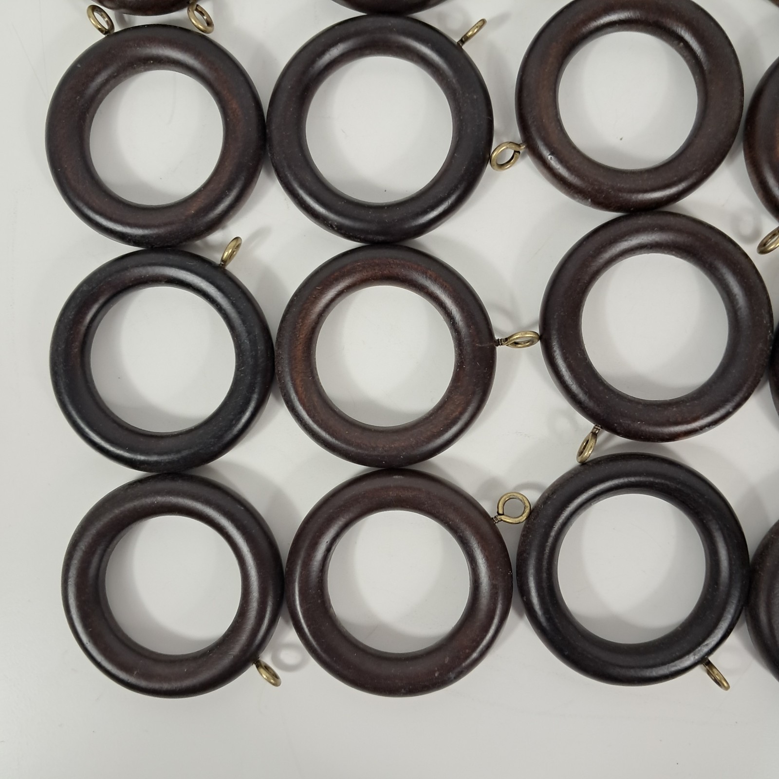 Lot of 25 Wood Curtain Rings 2 1/4in for 1 inch Rod