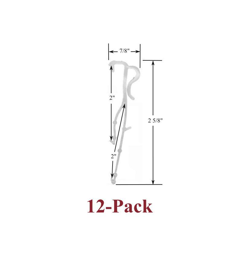 2″ Double Slat VALANCE CLIP for Horizontal WOOD / ALUMINUM Venetian BLINDS 12-Pk