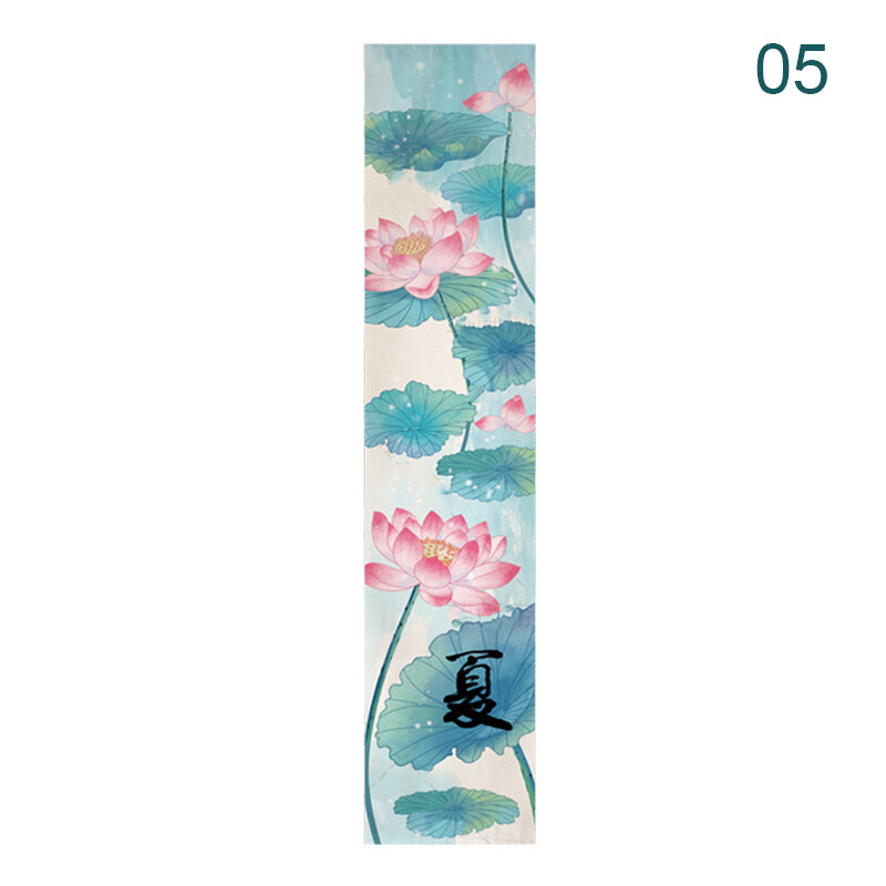 Chinese Lotus Flower Style Outdoor Partition Hanging Curtain Outdoor Decor