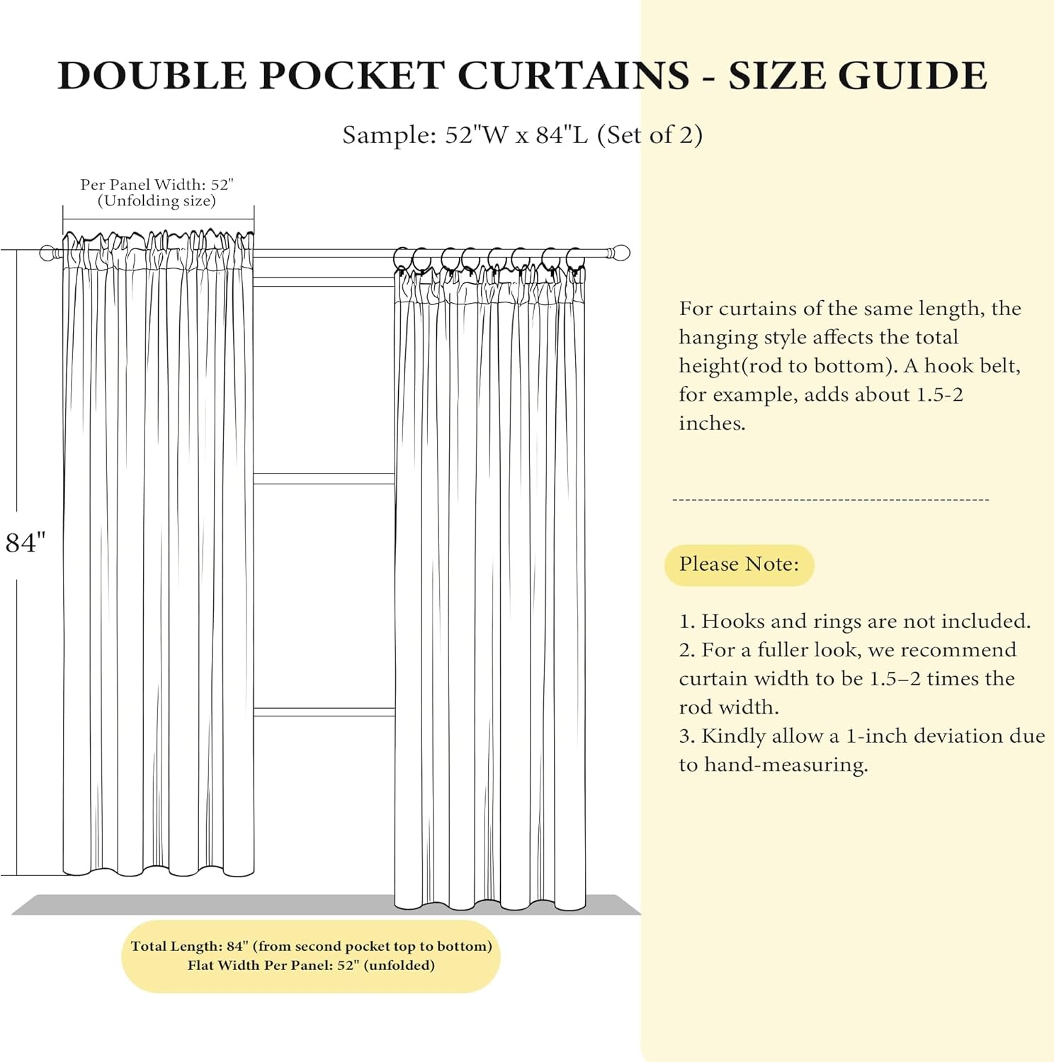 NICETOWN Grey Luxury Velvet Curtain Panels 96 inches Long 2 Panels, Home Decorat