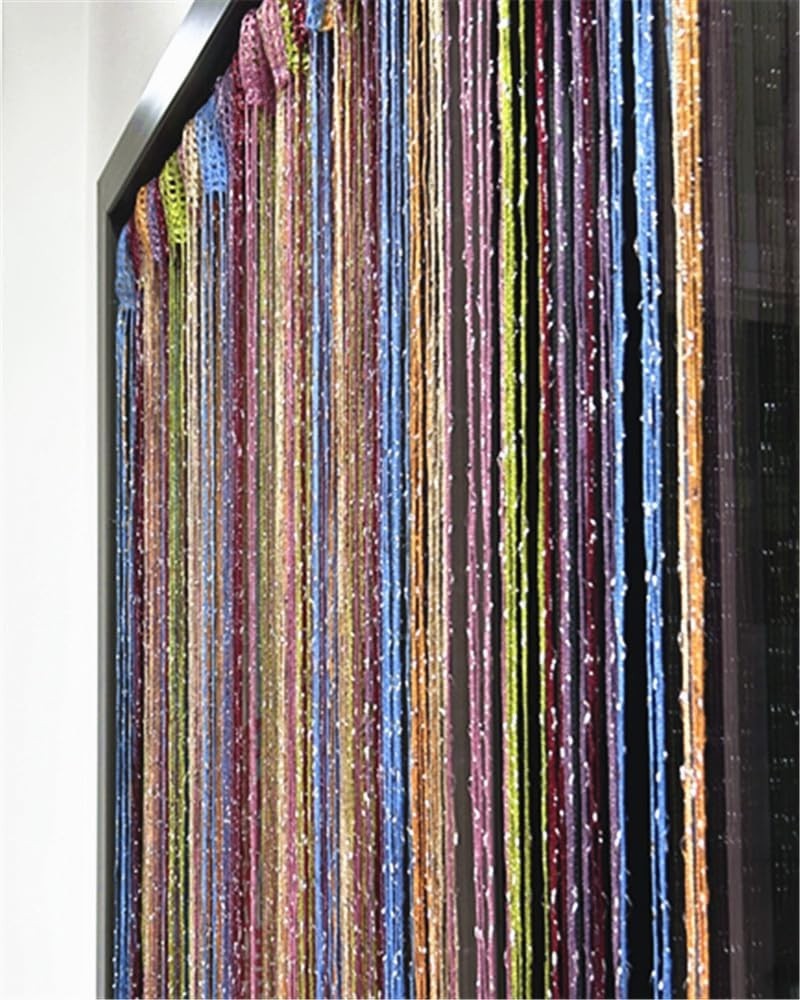 Decorative String Curtain Wall Panel Fringe Room Divider Tassel Screen 100x200cm